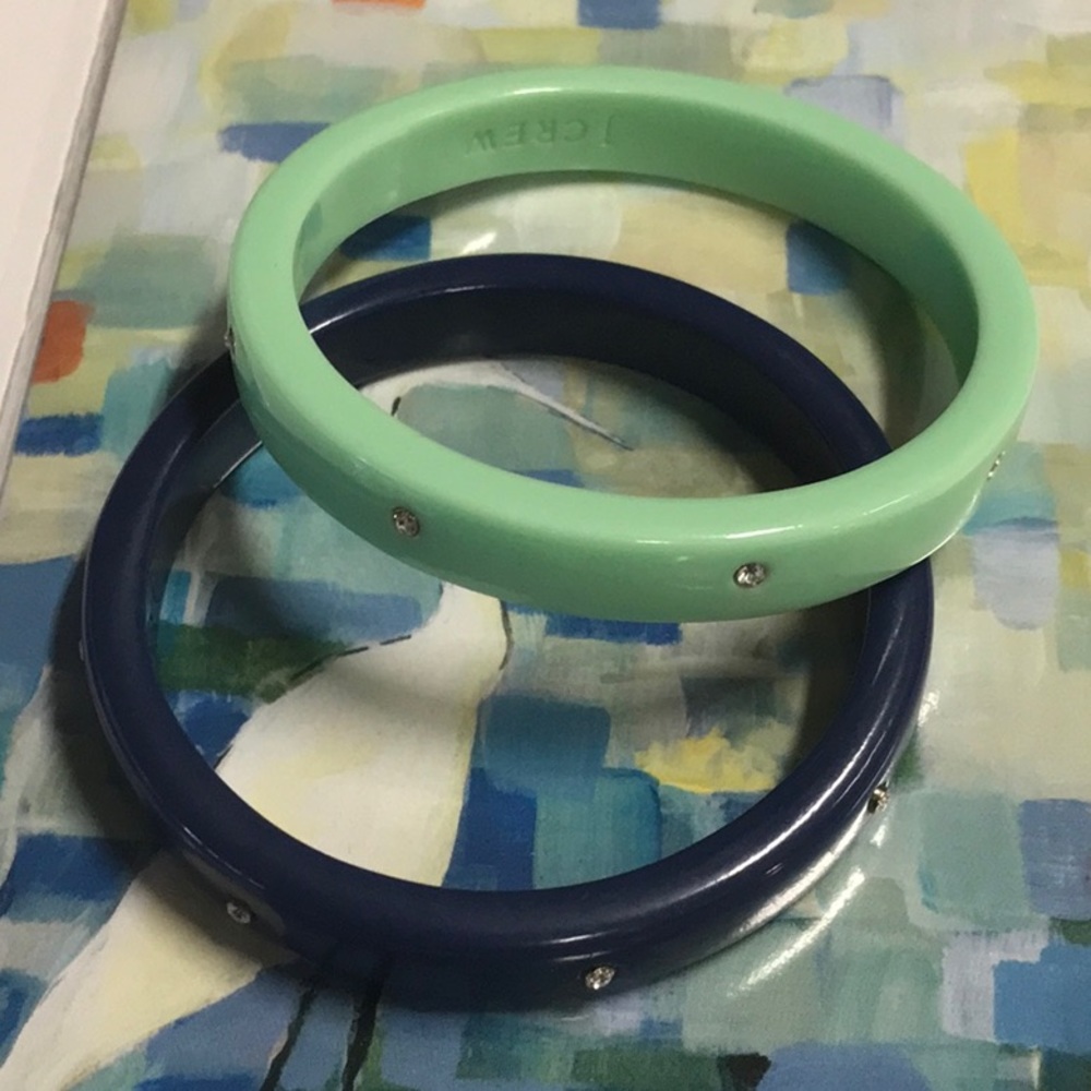 J. Crew bracelet bundle in blue and mint